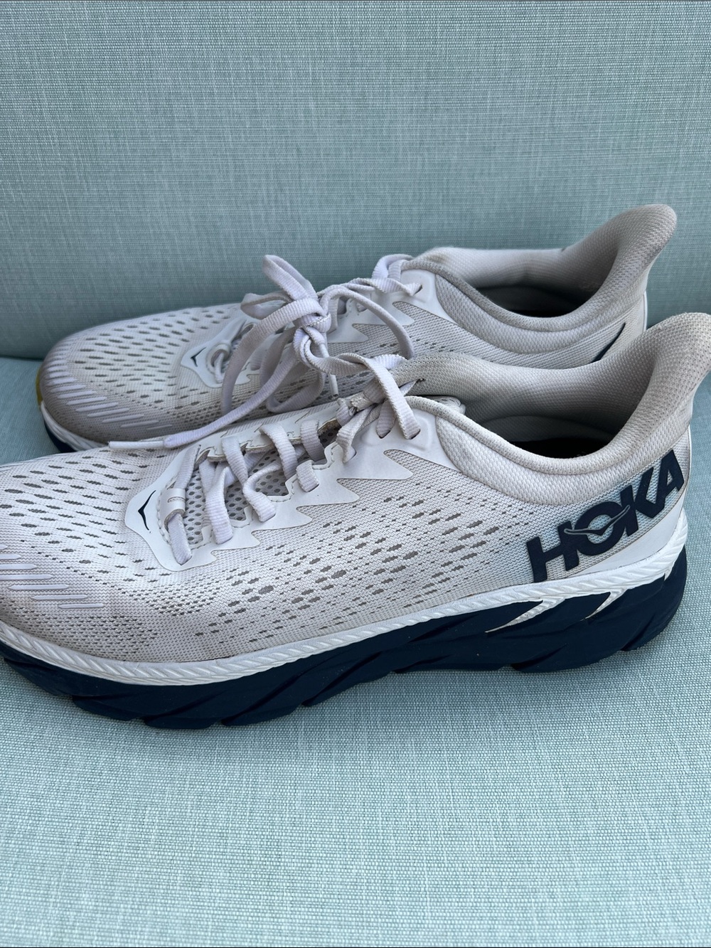 Firm price  women’s Clifton 7 White and Navy Athletic Running Shoes- see picture